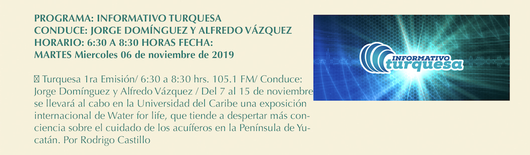 Informativo Turquesa 6 November 2019 Radio Turquesa, 105.1 FM