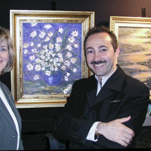 Patricia MacKellar organisatrice avec l’artiste peintre Antoine Gaber