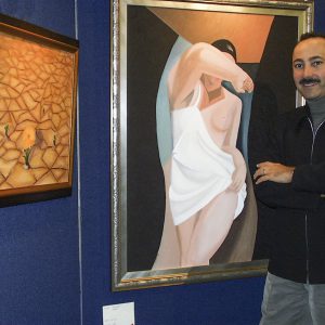 Antoine Gaber solo exhibition with Prof. John Robertson, during the International Breast Cancer Conference at the East Midland Conference Centre, University of Nottingham, UK.