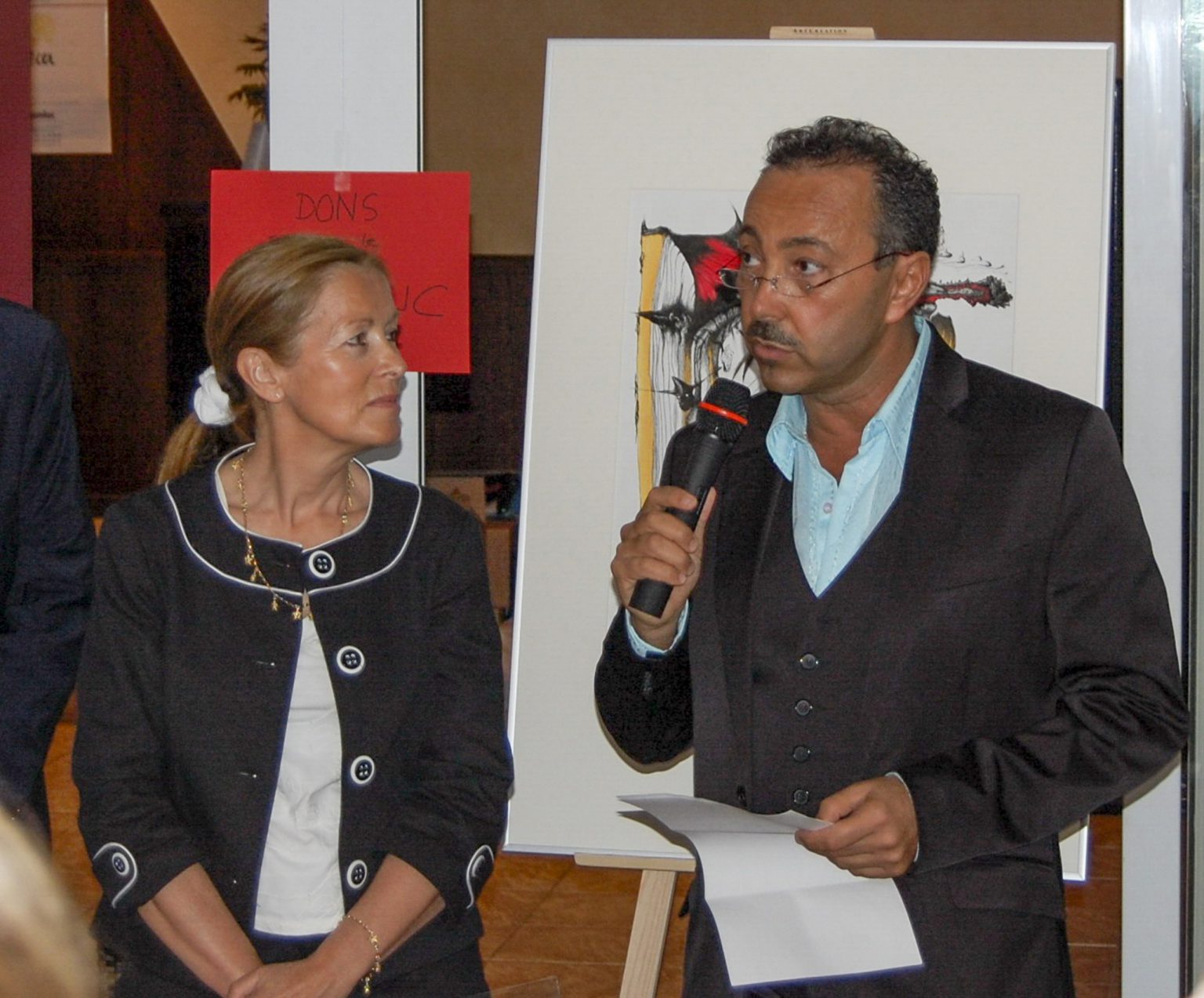 Impressionist Artist Painter Antoine Gaber during the exclusive inauguration of the PASSION FOR LIFE Fundraising vernissage held at La Rose des Vents in Plage du Larvotto, Monaco