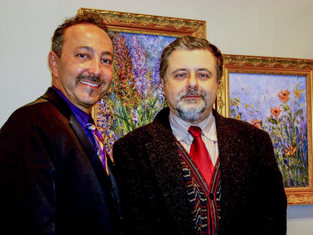 Prof. Giampaolo Trotta, Art Critic, Exhibition curator, Florence, Italy, with impressionist artist painter Antoine Gaber.