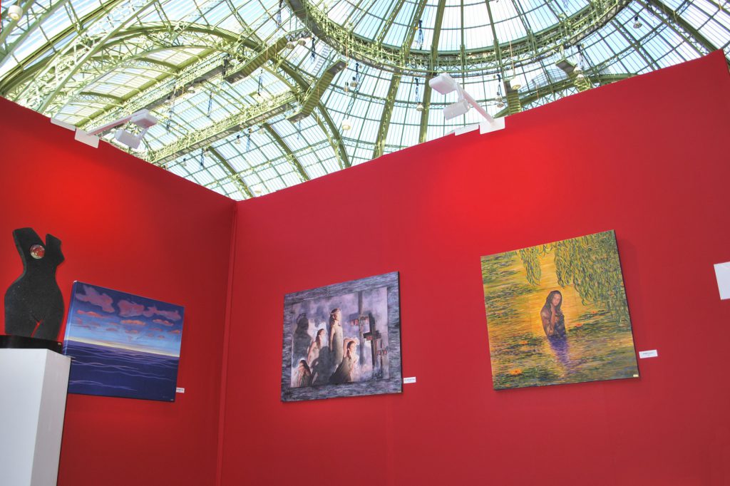 Antoine Gaber PASSION FOR LIFE fundraising Art Exhibition event was launched in Paris at the Grand Palais des Champs Elysées, in support of the Institut Curie.