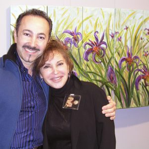Famosa scultrice iperrealista Carole A. Feuerman, USA con Antoine Gaber.