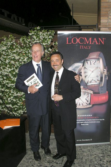 Antoine Gaber with Marco Paoletti, Head of External Affairs of Locman corporation, makers of the prestigious watches, also major Sponsor of the "Passion for Life" Program in Florence .