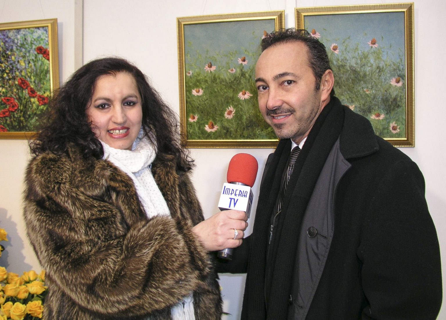 Interview médiatique d'Antoine Gaber à la télévision Imperia à propos de son exposition de peinture «Passion pour la vie» à Sanremo, Italie.