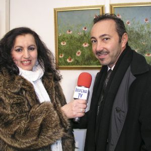 Antoine Gaber Media interview on TV Imperia about his “Passion for Life” Painting Exhibition in Sanremo, Italy,