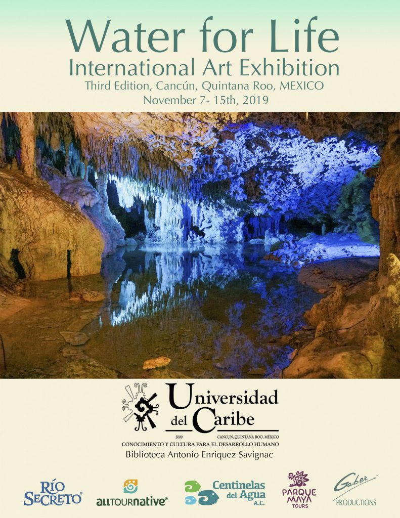 Water for Life, Exposición Internacional de Arte, Tercera Edición, Cancún, Quintana Roo, México. Páginas del catálogo.