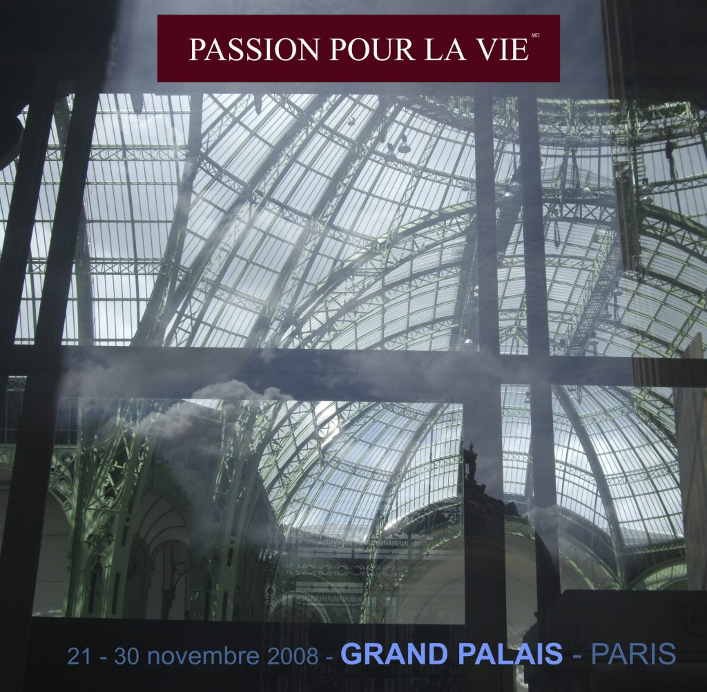 Antoine Gaber PASSION FOR LIFE fundraising Art Exhibition event was launched in Paris at the Grand Palais des Champs Elysées, in support of the Institut Curie. PASSION FOR LIFE art catalogue containing all participants