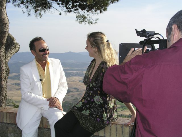 Some images of the making of the video reportage of Antoine Gaber’s Passion for Life exhibition in Volterra.
