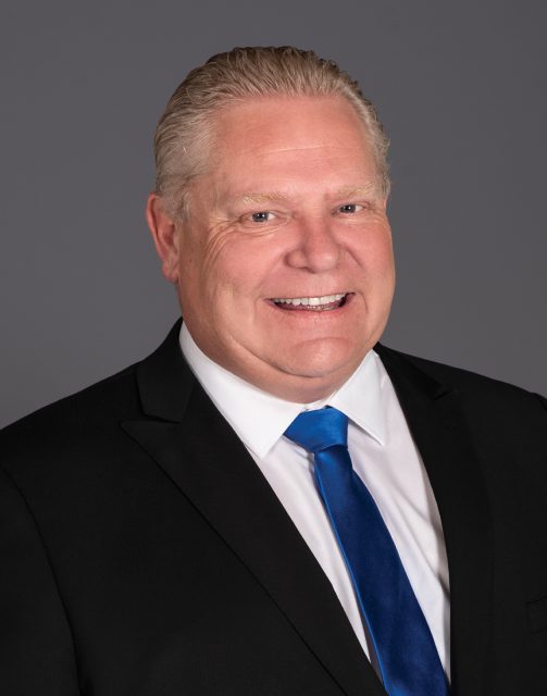 Premier ministre de la province de l'Ontario, L'Honorable Doug Ford 